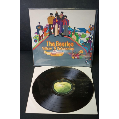 394 - Vinyl - The Beatles Yellow Submarine x 2 mono and stereo versions (PMC 7070 and PCS 7070).  Mono mat... 