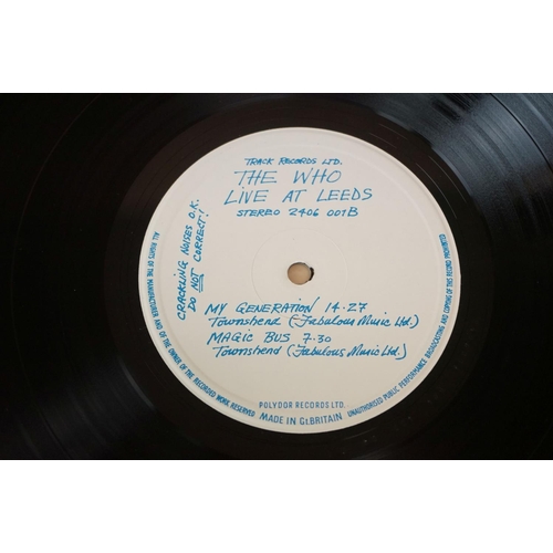 403 - Vinyl - 3 The Who LP's to include My Generation (LAT 8616) Sleeve G- Vinyl Vg+, Live At Leeds (Track... 