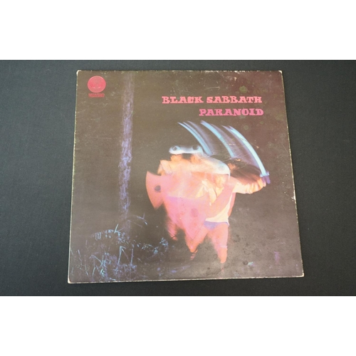 405 - Vinyl - 2 Black Sabbath LP's to include Paranoid on Vertigo 6360 011 third pressing vinyl with small... 