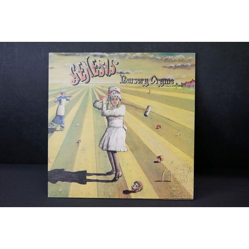 408 - Vinyl - 2 Genesis LP's to include Trespass (CAS 1020) pink scroll label, gatefold sleeve with lyric ... 