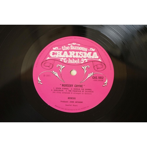 408 - Vinyl - 2 Genesis LP's to include Trespass (CAS 1020) pink scroll label, gatefold sleeve with lyric ... 