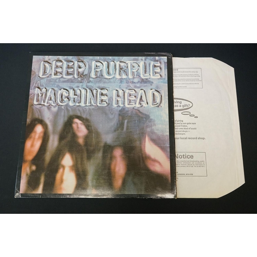 409 - Vinyl - 3 Deep Purple LP's to include In Rock (SHVL 777) Stereo, no EMI to label, and two copies of ... 