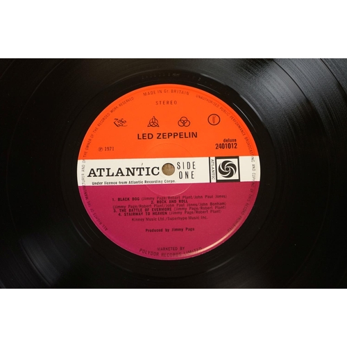 410 - Vinyl - 4 Led Zeppelin LP's to include Two (588198) plum Atlantic label, name to label both sides, T... 