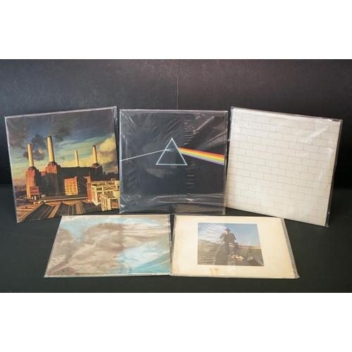 411 - Vinyl - 5 Pink Floyd LP's to include Animals (SHVL 815), The Wall (SHDW 4111/2), Wish You Were Here ... 