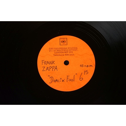 414 - Vinyl - Frank Zappa Dancin' Fool CBS 10 inch one sided acetate.  Run time 6:15, label shows CBS Reco... 