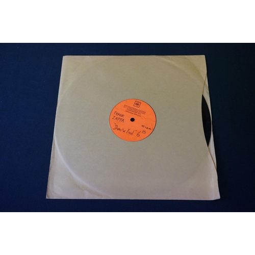 414 - Vinyl - Frank Zappa Dancin' Fool CBS 10 inch one sided acetate.  Run time 6:15, label shows CBS Reco... 