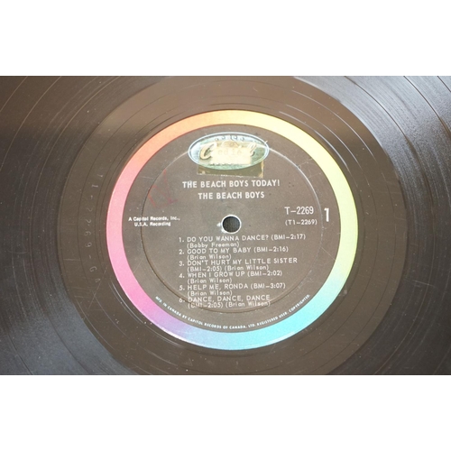 437 - Vinyl & Autographs - Beach Boys The Beach Boys Today (T 2269), taped name to side 1 label, signed to... 