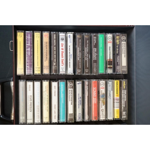 456 - Cassettes - Two cases containing around 90 cassette tapes featuring The Beatles, David Bowie, Miles ... 