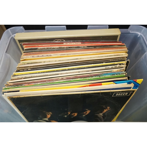 487 - Vinyl - Approx 60 LP's plus 4 books of 78s spanning genres and decades.  Condition varies throughout