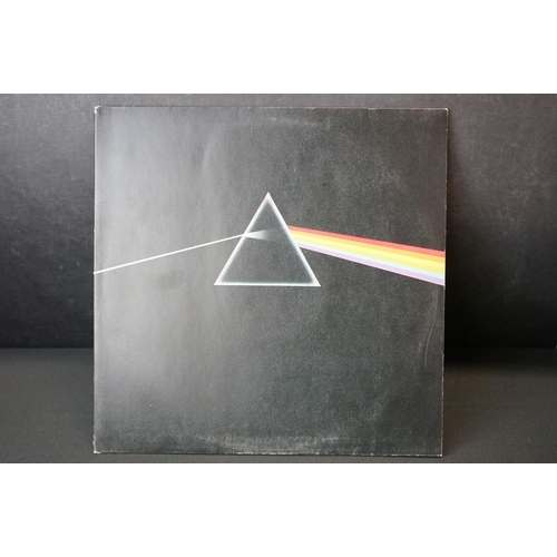 501 - Vinyl - 4 Pink Floyd LP's to include Dark Side Of The Moon (SHVL 804) 2 postcards / stickers and 1 p... 