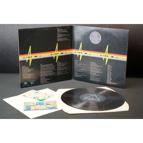 501 - Vinyl - 4 Pink Floyd LP's to include Dark Side Of The Moon (SHVL 804) 2 postcards / stickers and 1 p... 