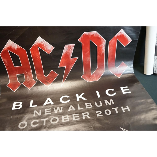 564 - Six rolled posters, to include AC/DC x 2, Bon Jovi, Def Leppard, Jimi Hendrix Total Guitar & Deep Pu... 