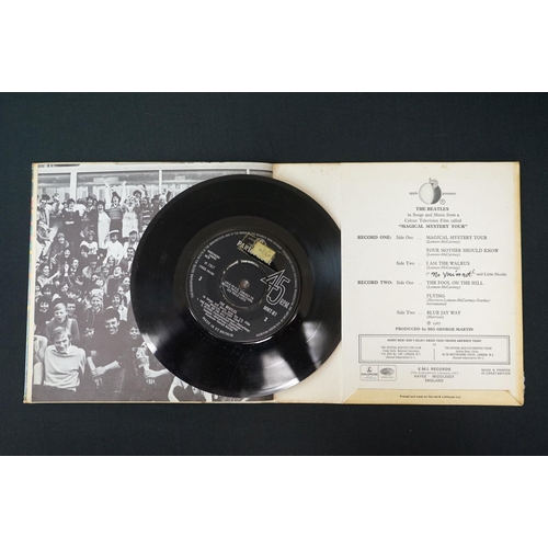 434 - Vinyl - The Beatles Magical Tour MMT 1 mono with blue lyric sheet (rust to staples), no inner sleeve... 