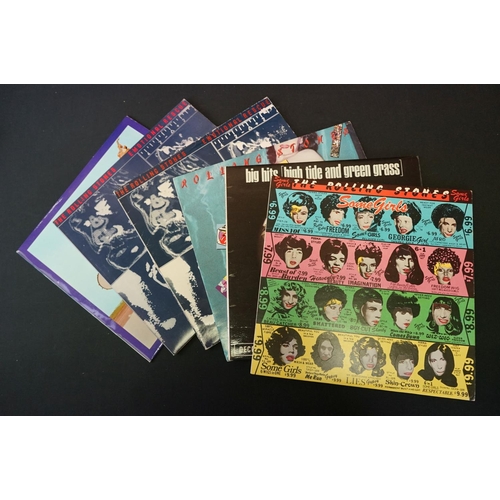 518 - Vinyl - 14 Rolling Stones LP's to include High Tide Green Grass, Some Girls (uncensored sleeve), Let... 