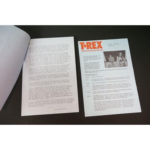 555 - Memorabilia - Collection of 70's T-Rex memorabilia from the official fan club including a welcome le... 