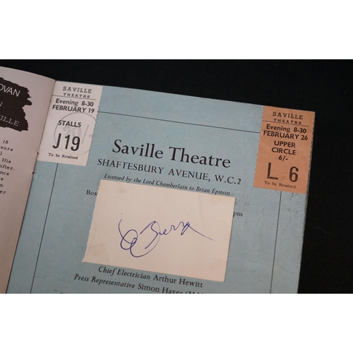 556 - Memorabilia - Chuck Berry programme for Sunday 19th February 1967 Saville Theatre.  Inside back cove... 