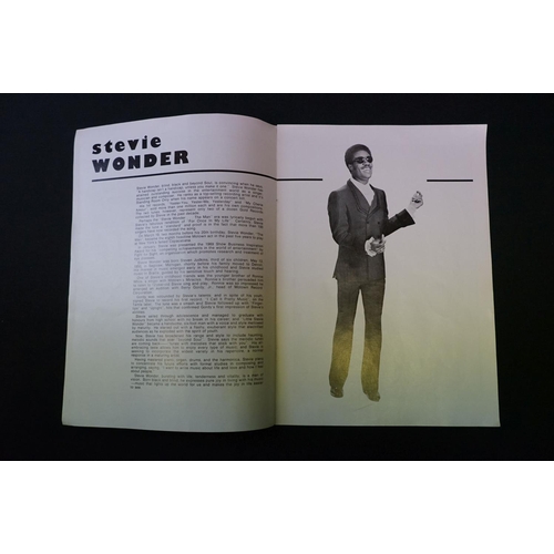 559 - Memorabilia - Stevie Wonder / Jackson 5 2 concert programmes to include Stevie Wonder 1972 and Am Ev... 