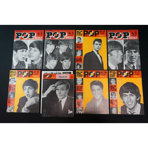 570 - Memorabilia - Pop Weekly magazines second year Nos 24-50 (39 has no front cover), third year Nos 4,5... 