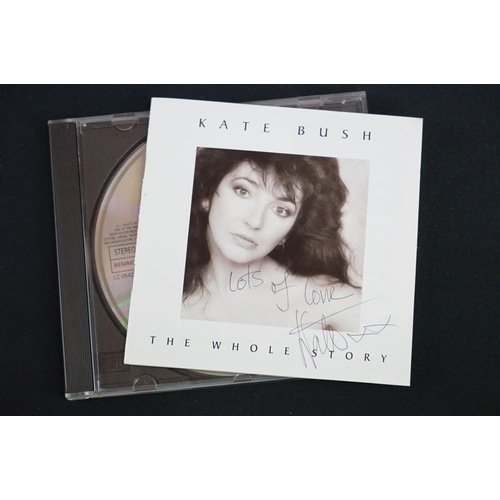 572 - CD & Autograph - Kate Bush The Whole Story CD signed with Lots Of Love message, along with a persona... 