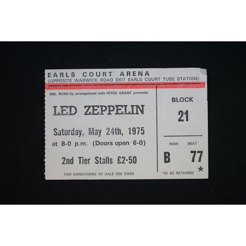 573 - Memorabilia - Led Zeppelin 1975 original Concert programme for Earl Court + 2 tickets for the 18th o... 