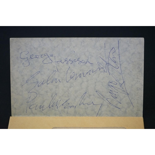 576 - Memorabilia - Full set of The Beatles autographs  - John Lennon, Paul McCartney, George Harrison, an... 