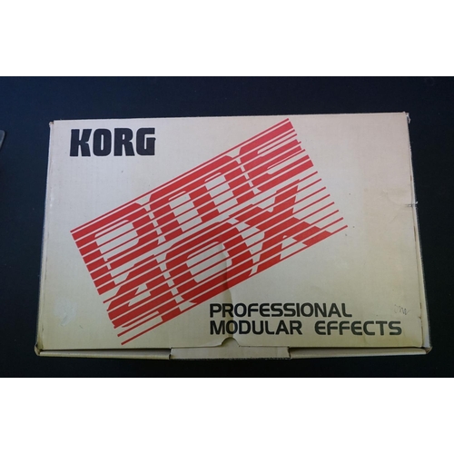 587 - Guitar equipment - Boxed Korg PME 40X effects board with 4 pedals on board and 4 additional pedals i... 