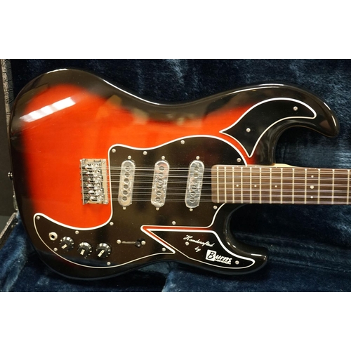 593 - Guitar - A Burns Double Six Club Series 12 string electric guitar with Burns hard case.