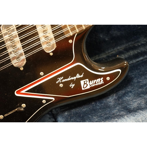 593 - Guitar - A Burns Double Six Club Series 12 string electric guitar with Burns hard case.