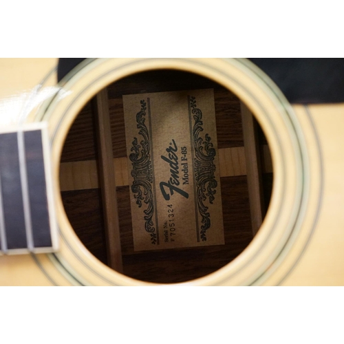 604 - Guitar - 1970's Fender F-65 dreadnought acoustic guitar.  Comes with a Stronghold hardcase.