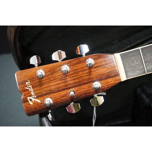 604 - Guitar - 1970's Fender F-65 dreadnought acoustic guitar.  Comes with a Stronghold hardcase.