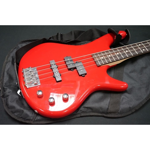 606 - Guitar - Ibanez Gio soundgear electric bass with gig bag