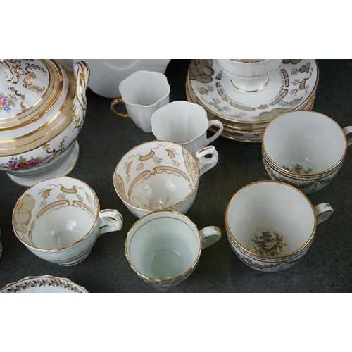 54 - Collection of 19th century English Porcelain Tea Wares