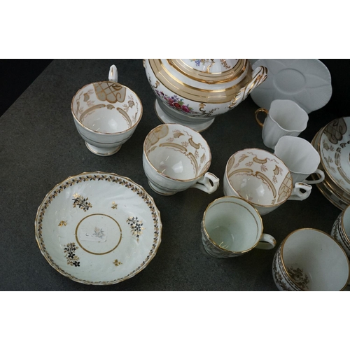 54 - Collection of 19th century English Porcelain Tea Wares