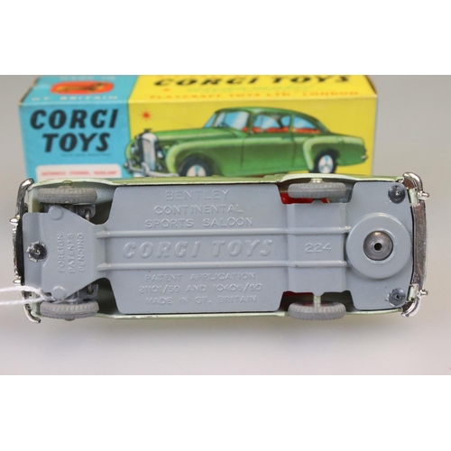 1044 - Two boxed Corgi diecast models to include 224 Bentley Continental Sports Saloon in two tone cream/ol... 