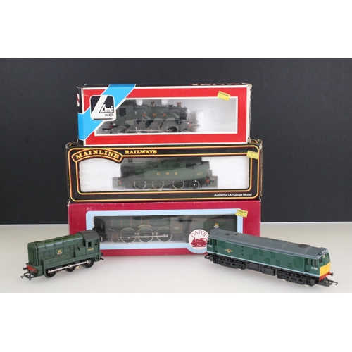 87 - Three boxed OO gauge locomotives to include Dapol Dorchester Castle, Palitoy Mainline37038 Class 660... 