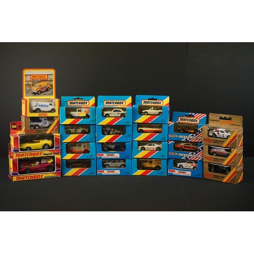 1268 - 20 Boxed Mathcbox diecast models circa early 1980s featuring yellow/red stripe & gold boxes, mainly ... 