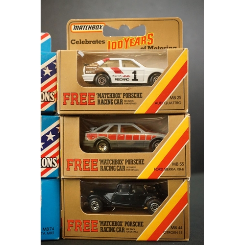 1268 - 20 Boxed Mathcbox diecast models circa early 1980s featuring yellow/red stripe & gold boxes, mainly ... 
