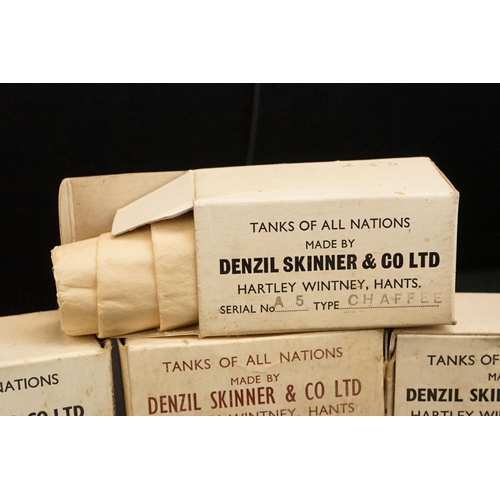 1344 - Eight boxed Denzil Skinner & Co Tanks of All Nations diecast military models, diecast vg, boxes gd b... 