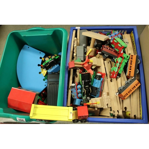 506 - Large Collection of Thomas The Tank Engine related Brio (track, trains, buildings, etc) & ERTL (trai... 