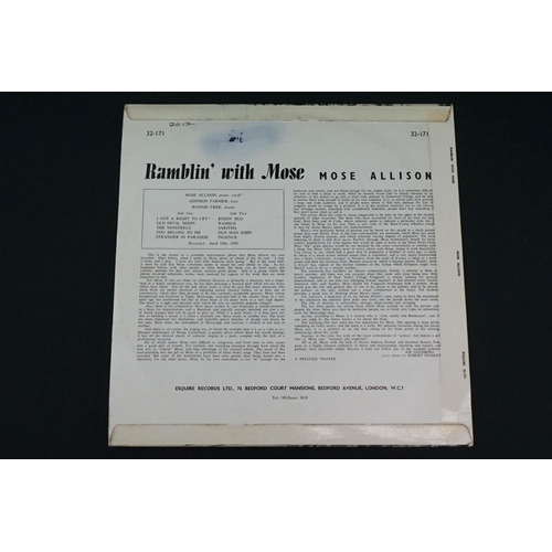 25 - Vinyl - Jazz - Mose Allison - Ramblin’ With Mose (UK 1963 1st press, Esquire records, 32-171) VG+ / ... 