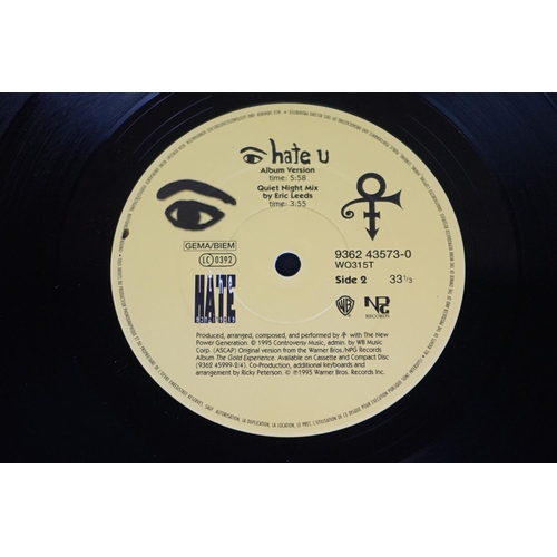 4 - Vinyl - Prince - 5 UK limited edition 12”. I Hate U (W0315T) EX / EX (unplayed), Mountains (W8711T) ... 