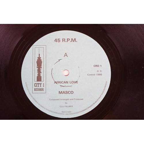 66 - Vinyl - Afrobeat / African - 5 rare 12” to include: Masco - African Love (1986 France, City 1 Record... 