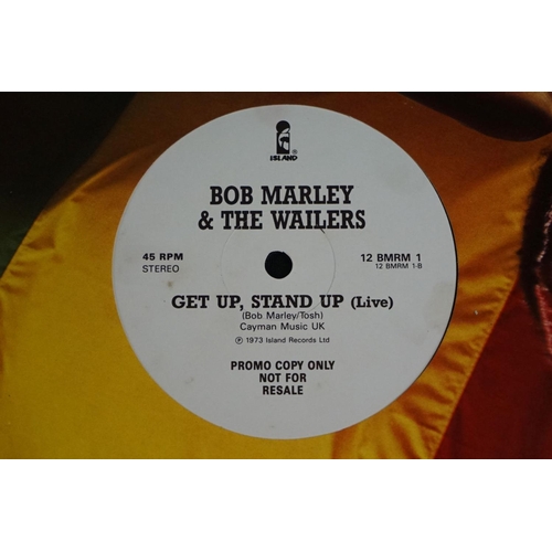 73 - Vinyl - Reggae - Bob Marley & The Wailers - 3 albums and 7 12”, including Promos, Test Pressing, to ... 