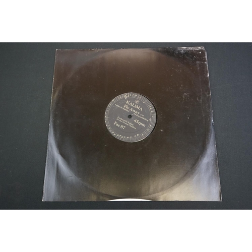 100 - Vinyl - Factory Records - 7 UK 12” including rarities, Test Pressings. Kalima FAC87, Pleasure Crew (... 