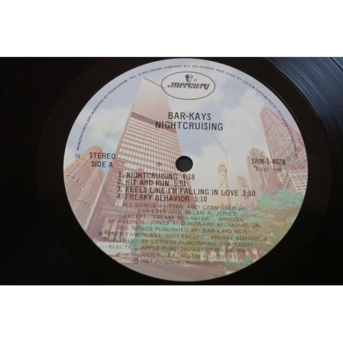 157 - Vinyl - Bar Kays - 3 original USA albums. Nightcruising (1981 USA, Mercury, SRM-1-4028) VG+ (still i... 