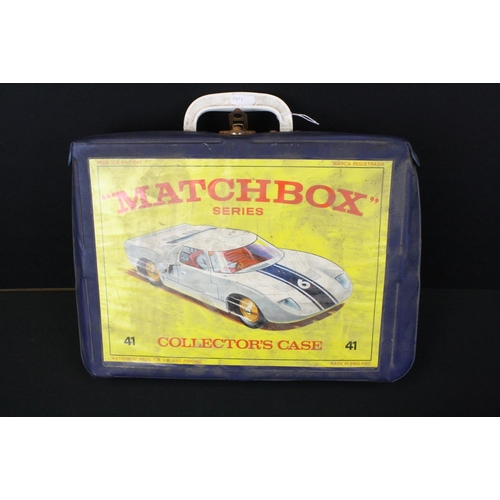 1116 - Matchbox Series Collectors Case containing 46 play worn diecast models to include road, farm and com... 