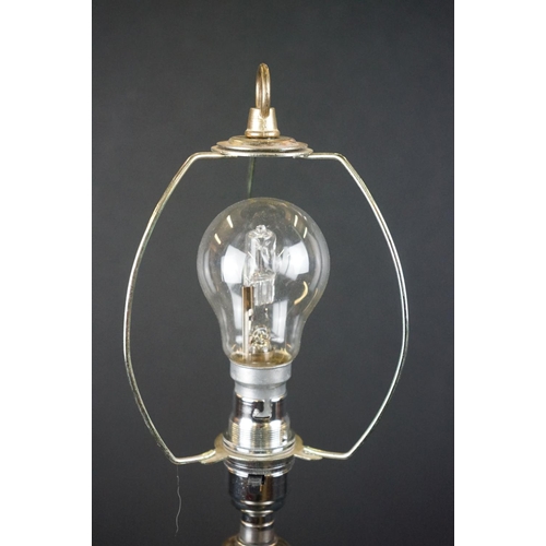 340 - WMF Silver Plated Table Lamp of Rococo form, stamped to base, overall height 53cm