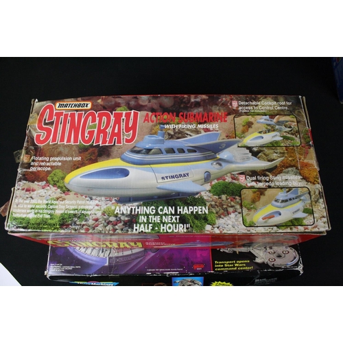 291 - Two boxed Matchbox Stingray play sets to include Action Submarine with firing missiles and Marinevil... 