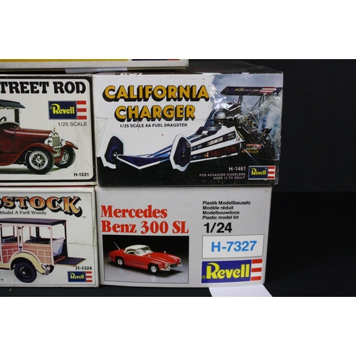 1336 - Eight boxed Revell plastic models to include 2 x H-1331 1:25 Lil' John Buttera's '26 T Street Rod, H... 