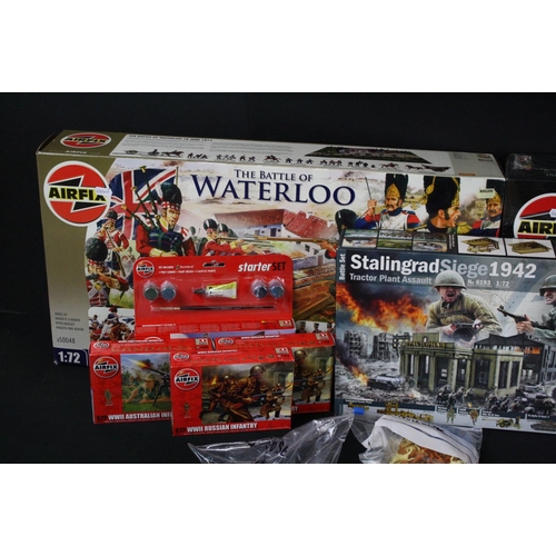 1347 - 10 x boxed Airfix plastic models/figure kits featuring D-Day 60th Anniversary set 10300 (sealed), Ba... 